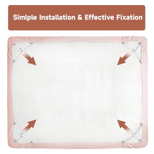 Bozenu Bed Sheet Straps, Upgrade Fitted Bed Sheet Holders for Corners, Non Slip Sheet Clips White 4Pcs - Image 5
