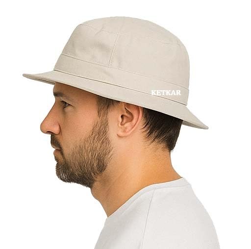 KETKAR Cricket Umpire Hat for Men | Cotton Wide Brim Sun Cap | Free Size | Outdoor & Sports Use_White - Image 1