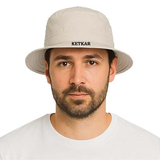 KETKAR Cricket Umpire Hat for Men | Cotton Wide Brim Sun Cap | Free Size | Outdoor & Sports Use_White - Image 3