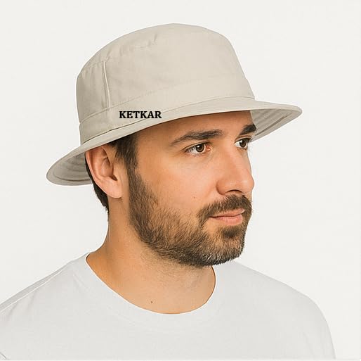KETKAR Cricket Umpire Hat for Men | Cotton Wide Brim Sun Cap | Free Size | Outdoor & Sports Use_White - Image 4