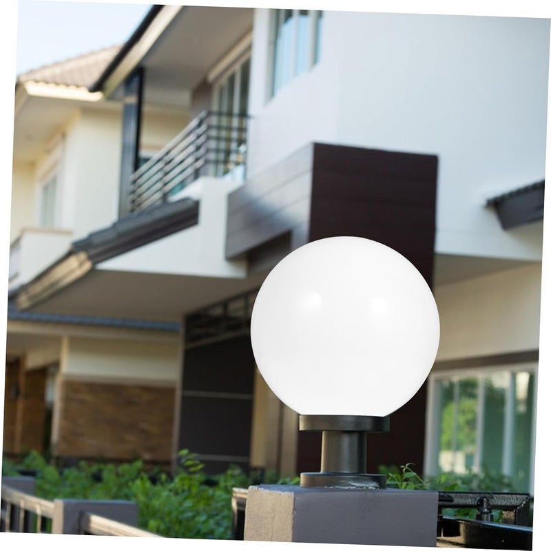 Garneck Acrylic Milk White Globe Lamp Shade Outdoor Lamp Cover Replacement for Wall Lanterns Post Light Fixtures Softens Light Eye Protection - Image 4