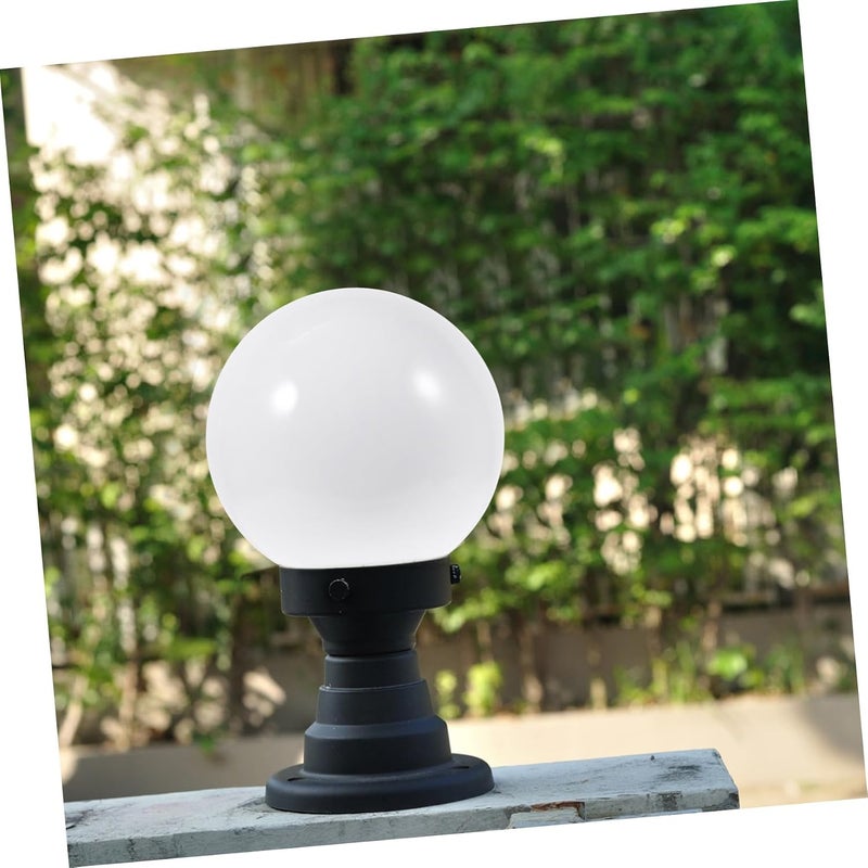 Garneck Acrylic Milk White Globe Lamp Shade Outdoor Lamp Cover Replacement for Wall Lanterns Post Light Fixtures Softens Light Eye Protection - Image 5