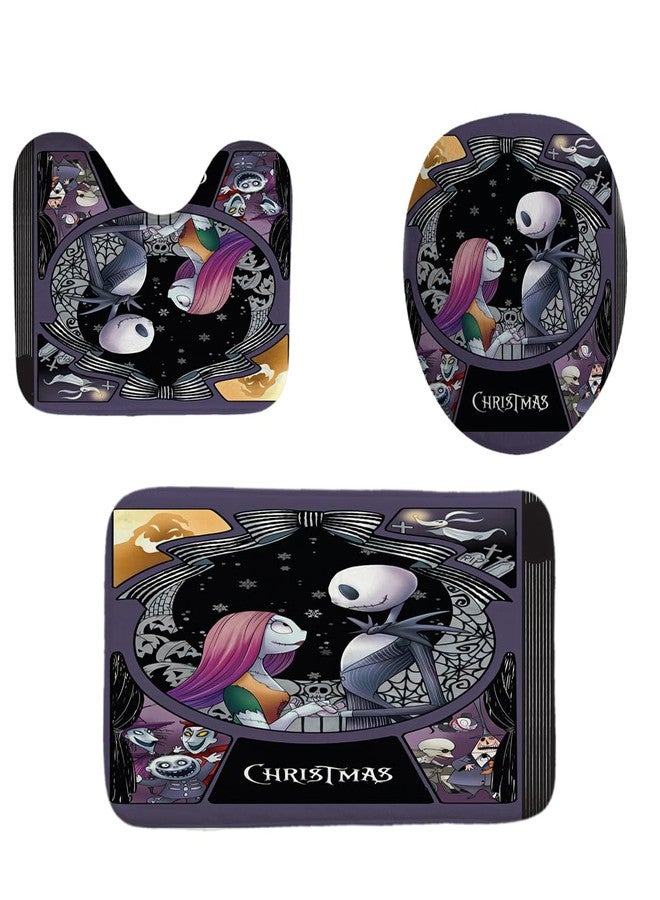 دي دي أس-دودز طقم ستائر حمام للأطفال من دي دي إس-ديودز مكون من 4 قطع، بتصميم عيد الميلاد، مع 12 خطاف ستارة، مقاوم للماء، مقاس 71 × 71 بوصة (D1). - Image 5