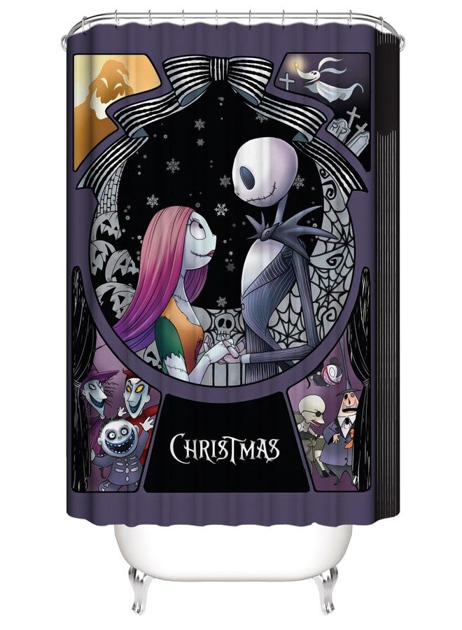 دي دي أس-دودز طقم ستائر حمام للأطفال من دي دي إس-ديودز مكون من 4 قطع، بتصميم عيد الميلاد، مع 12 خطاف ستارة، مقاوم للماء، مقاس 71 × 71 بوصة (D1). - Image 3