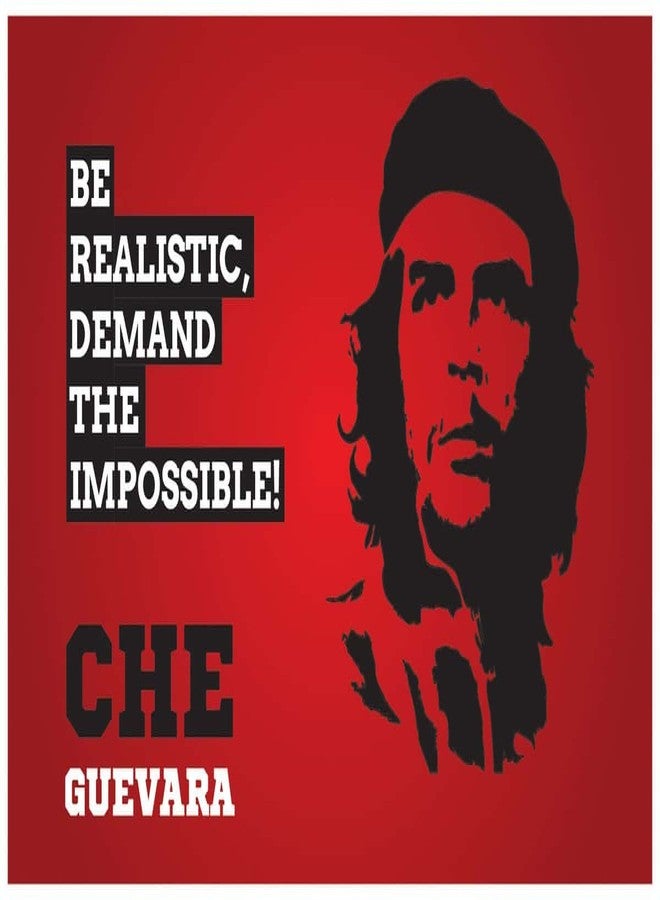 Inephos Paper Abstract Che Guevara Be Realistic Poster, Multicolour, 12 Inch X 18 Inch - Image 1