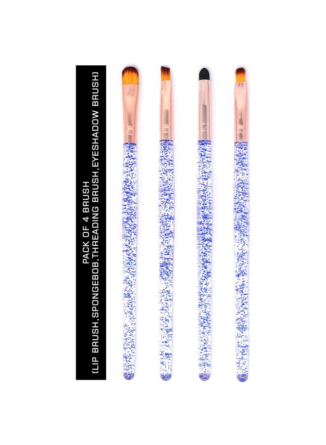 adbeni 4Pcs/Set Professional Eye Brushes Set Foundation Mascara Blending Pencil Brushes Makeup Tools Cosmetic Black Brush,Assorted Color - Image 1