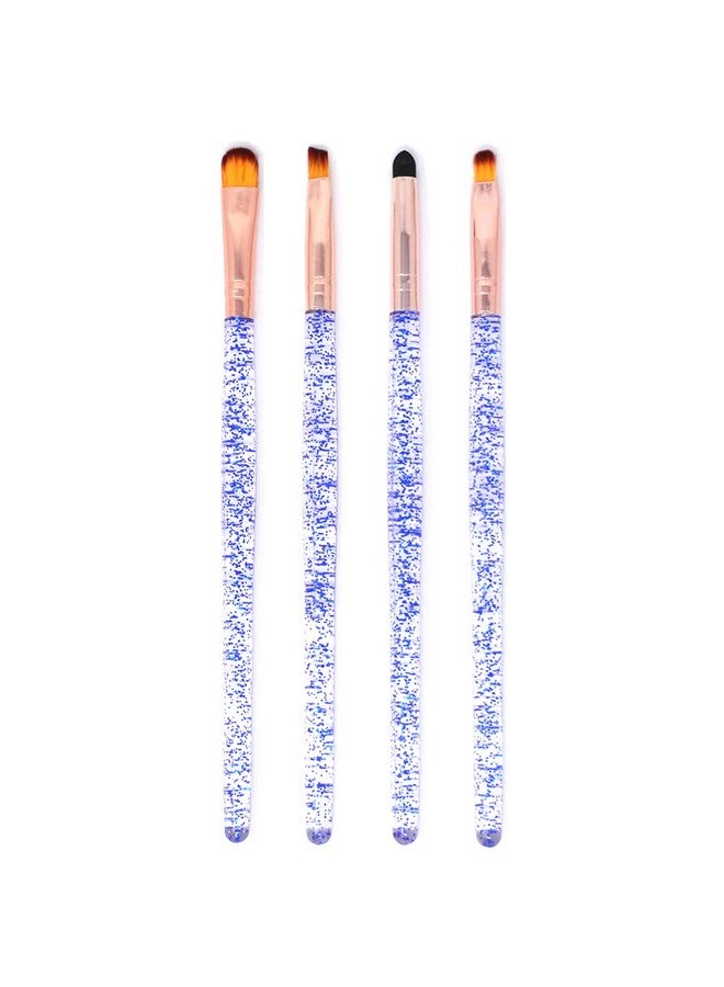 adbeni 4Pcs/Set Professional Eye Brushes Set Foundation Mascara Blending Pencil Brushes Makeup Tools Cosmetic Black Brush,Assorted Color - Image 2