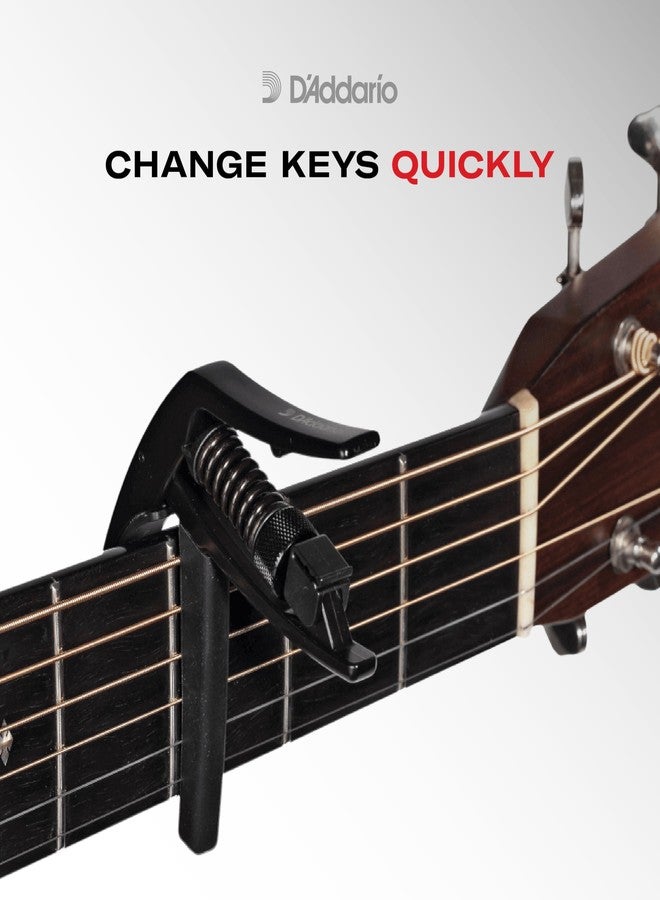 D'Addario Tri-Action Capo, Black - Image 2