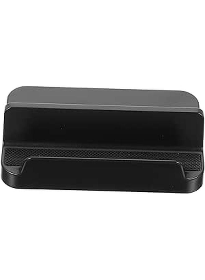 Black Desktop Phone Stand Holder Adjustable Angle Compatible with Smartphones and Tablets - Image 1