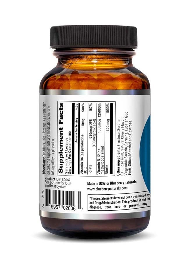 blueberry NATURALS سوبر ب12 1000 ميكروجرام أقراص استحلاب 100 قرص  - Image 2