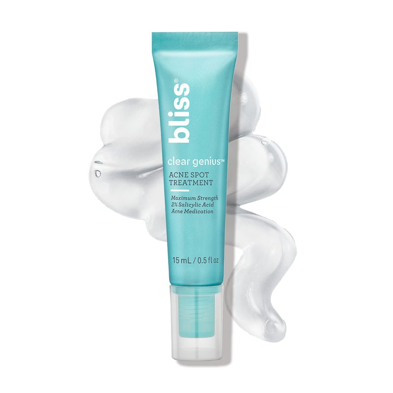 Bliss Clear Genius Acne Spot Treatment â€“ Maximum Strength 2% Salicylic Acid Shrinks Blemishes â€“ Clean, Vegan, Cruelty-Free, 0.5 Fl Oz - Image 1