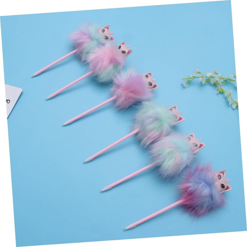 12 Pack Multicolor Ballpoint Pens With Plush Grip Smooth Gel Ink For School Students Writing Supplies - Image 3