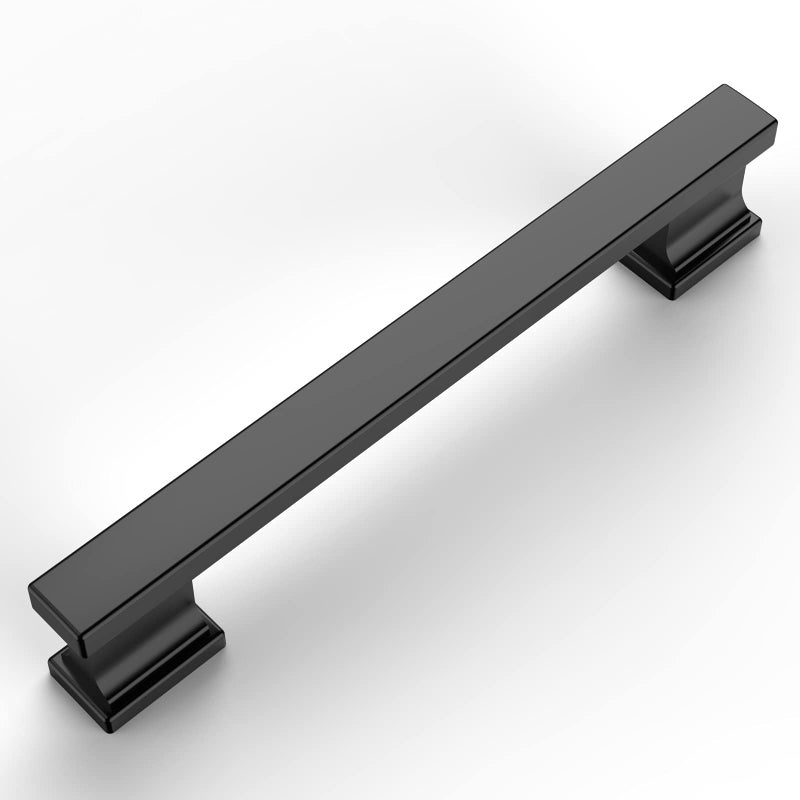 Amerdeco 10 Pack Matte Black Cabinet Pulls 5 Inch(128mm) Hole Centers Kitchen Cabinet Handles Cabinet Hardware Kitchen Handles for Cabinets Cupboard Handles Drawer Pulls ZH00013 - Image 1