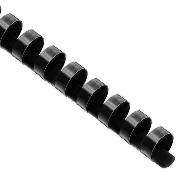 Binditek 100 Pack Plastic Binding Comb Spines, 1/2 Inch Diameter, 90 Sheet Capacity, for Letter Size, Black, for Students and Coworkers - Image 1