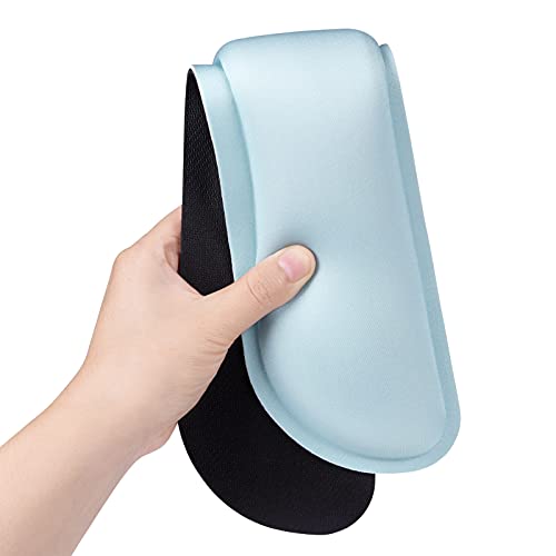 Dapesuom Enlarge Keyboard Wrist Rest, Memory Foam Wrist Cushion for Desk Mats Support, Cute Typing Pain Relief Keyboard Mouse Pad Rests Set with Non-Slip Base for Gaming Laptop Office, Sky Blue - Image 3