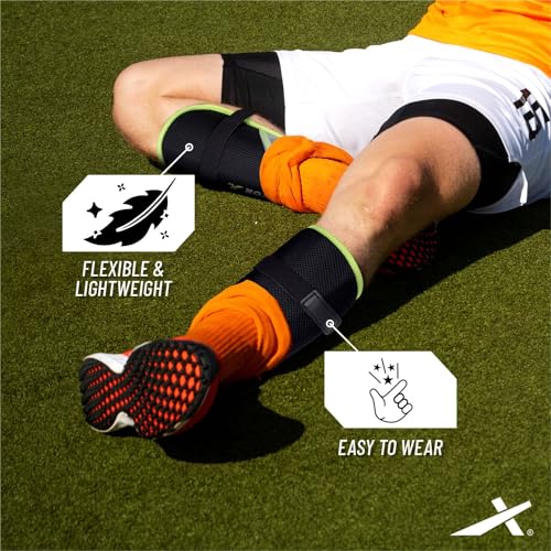 Vector X Field Hockey Shin Guard with PPCP Shell | Double 360° Velcro Straps | Practice and Training | Air Mesh Cushioning | for Kids Youth Adults (Medium) - Image 5