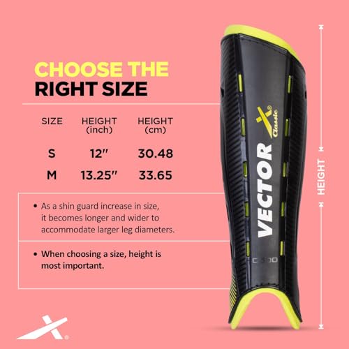 Vector X Field Hockey Shin Guard with PPCP Shell | Double 360° Velcro Straps | Practice and Training | Air Mesh Cushioning | for Kids Youth Adults (Medium) - Image 3
