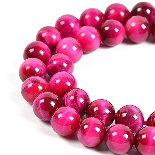 Nancybeads 60pcs 6mm Natural Magenta Tigers Eye Gemstone Round Spacer Loose Stone Beads for Jewelry Making 155 1 Strand Magenta Tigers Eye 6mm 60Beads