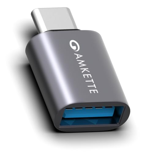 Amkette USB 3.0 Type-C Male to USB-A Female OTG Adapter, 5Gbps Data Transfer, 15W Fast Charging | Compact, Portable & Durable Aluminum Alloy | Universal Compatibility for Laptops & More - Image 1