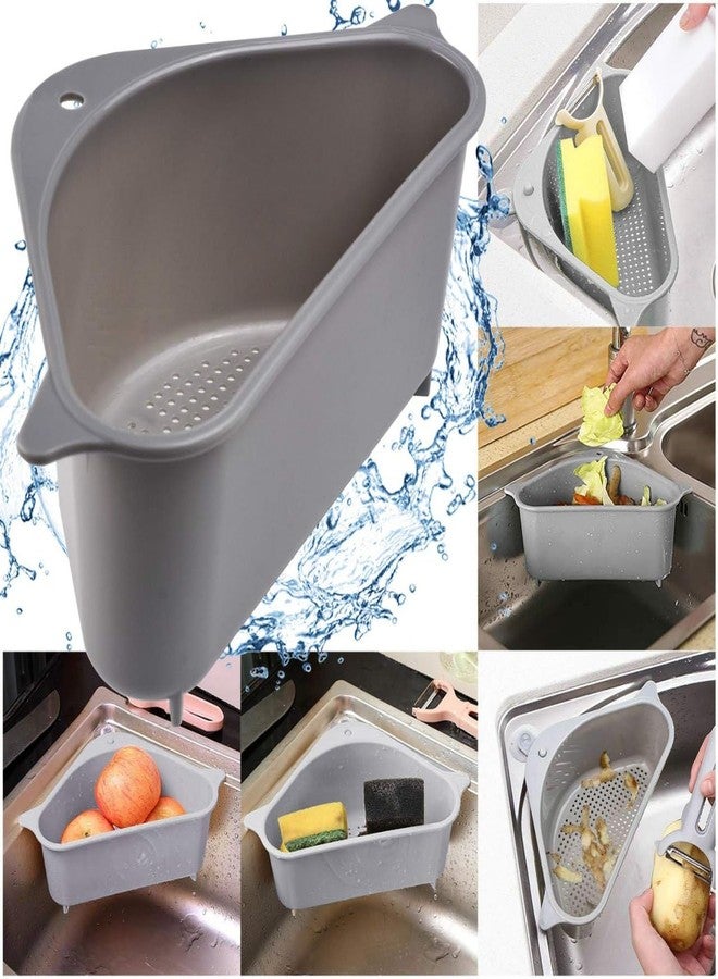 MVM Enterprise Sink Basket Sink drains Sink Corner Sink Plastic Box Multipurpose Kitchen Corner Sink Strainer Basket Dish Organizer Tray Strainer - Image 2