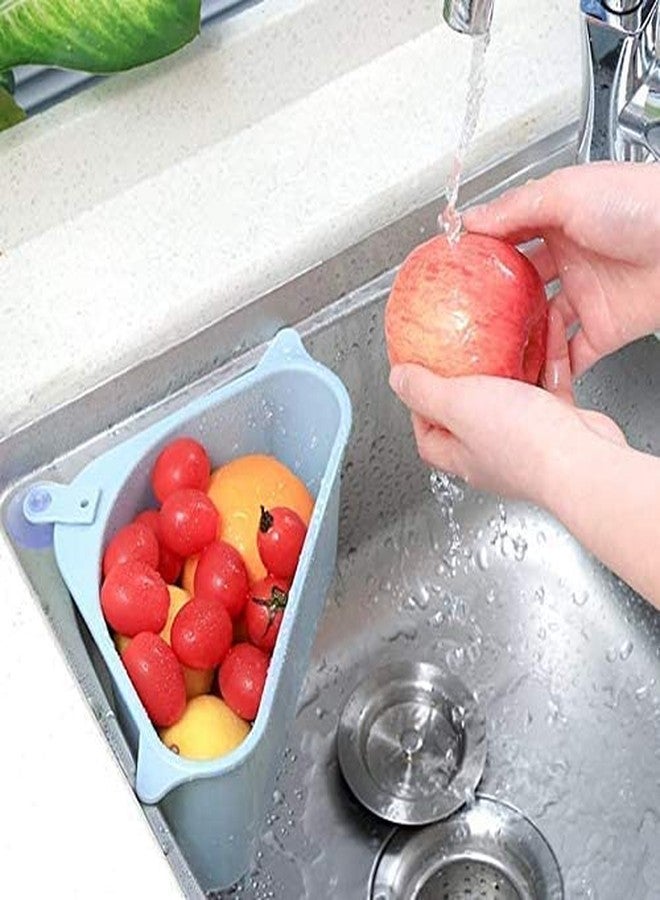 MVM Enterprise Sink Basket Sink drains Sink Corner Sink Plastic Box Multipurpose Kitchen Corner Sink Strainer Basket Dish Organizer Tray Strainer - Image 4