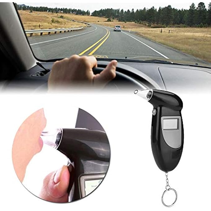 rayihni Breathalyser, Alcohol Analyzer Alcohol Breathalyzer LCD Display Alcohol Detector LCD Display Professional Breathalyzer Analyzer Lie Detector Alcohol Breathalyzer No Backlight - Image 3