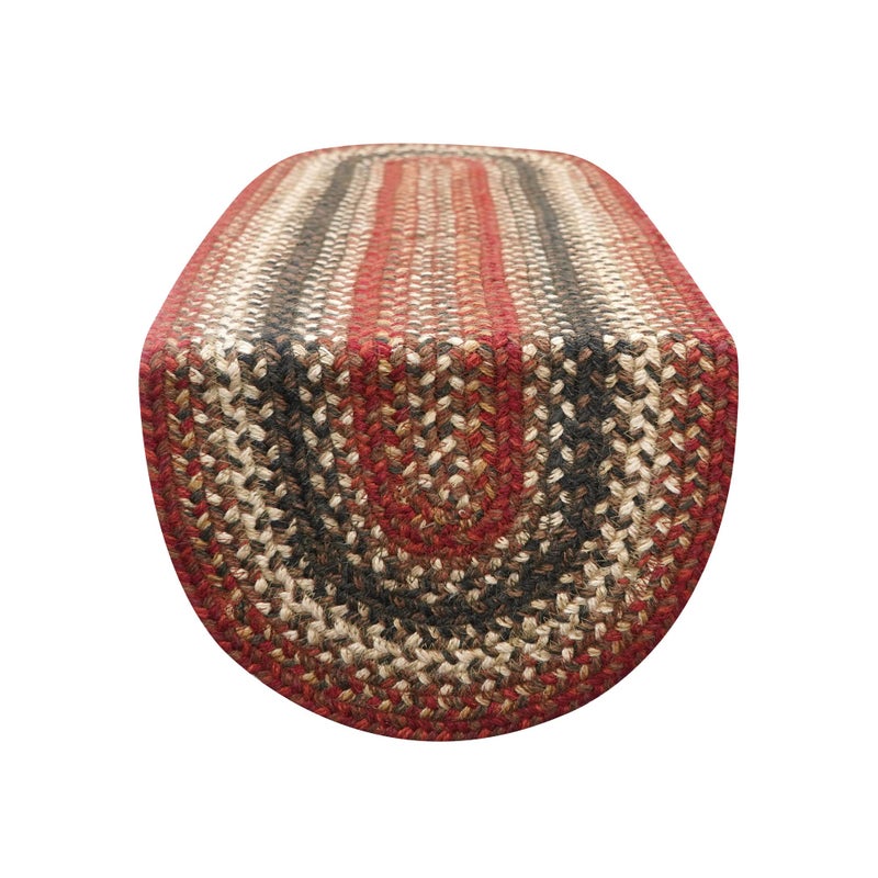 Homespice - Chester Thick Table Runner  an Oval Hand Braided Runner of Premium Jute Fibers to Use as Wide Table Runners on The Dining Table - No Gaps or Unfinished Edges - Multicolor  11x36 Inches - Image 1
