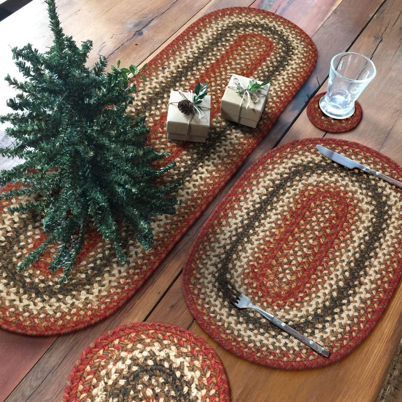 Homespice - Chester Thick Table Runner  an Oval Hand Braided Runner of Premium Jute Fibers to Use as Wide Table Runners on The Dining Table - No Gaps or Unfinished Edges - Multicolor  11x36 Inches - Image 5