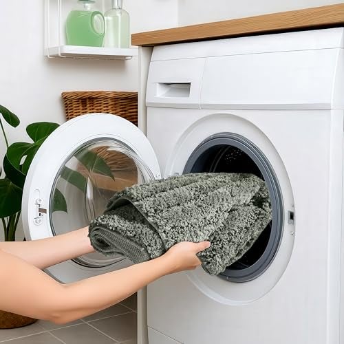 CNNJ Bath Rugs Set 3 Pieces Bathroom Mat Soft Absorbent Plush Shaggy Soft Floor Non Slip Shower Bath Tub Machine Washable - Image 5