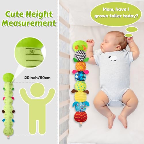 TOHIBEE Baby Toys Musical Caterpillar, Infant Stuffed Animal for 0-6 6-12 Months with Crinkle and Rattles, Tummy Time Sensory Toys Newborn Boys Girls Gifts 0 3 6 9 12 Months - Green - Image 5