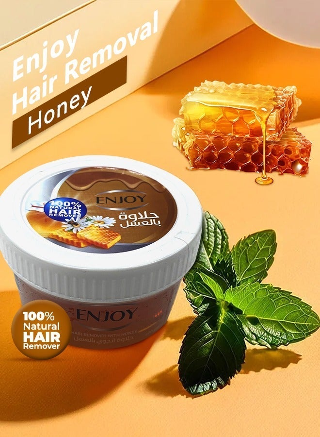 ENJOY Hair Remover Paste with Honey – 400g | 100% Natural Sugar Wax | Gentle & Nourishing Hair Removal | Smooth & Silky Skin | Long-Lasting Results | Enriched with Natural Honey Extract - Image 4