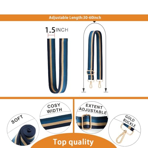 Styzere Adjustable Purse Strap Replacement for Women, 1.5" Wide Crossbody Shoulder Strap Bag Strap Boho Handbag Strap (Design J) - Image 4