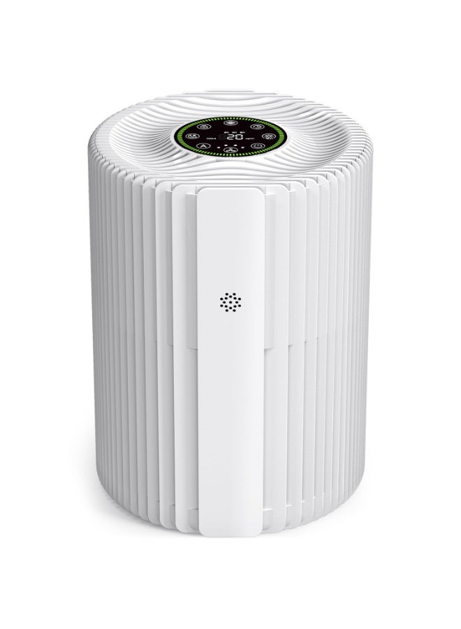 ibsun Air Purifiers For Bedroom And Home With Air Quality Display 20㎡ True H13 HEPA Pet Air Purifier For Dorm Room With 360° Air Intake & Outlet For Bedroom Office, ZY1088W - Image 1
