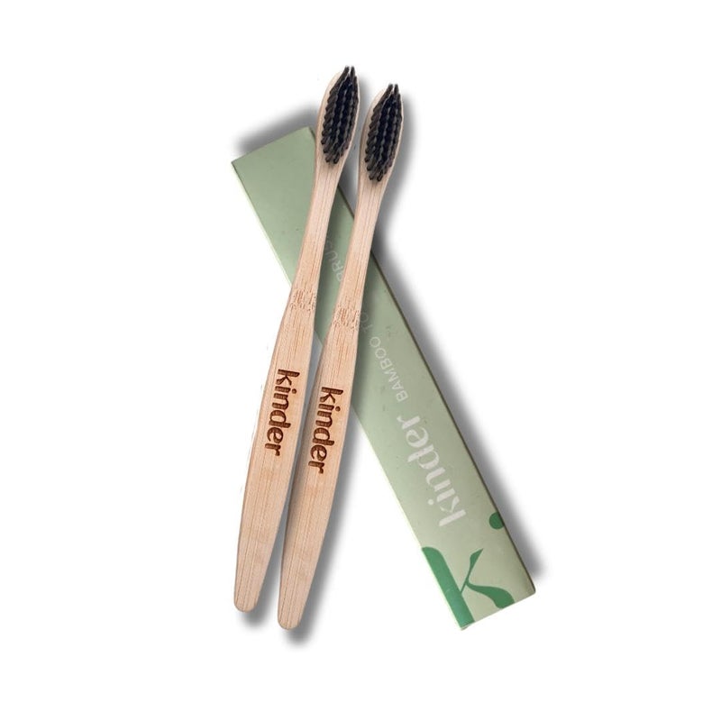 Bamboo Toothbrush, Pack of Two Brushes - Image 1