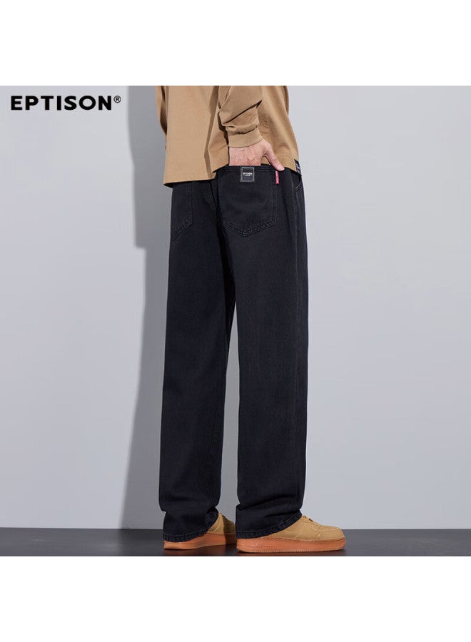 EPTISON Yipin Tiancheng Men'S Straight Wide Leg Jeans Spring Summer Loose Drawstring Elastic Waist Fashion Men'S Pants - Image 5