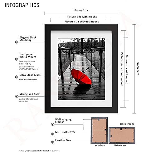 RANDOM Photo Frame For Wall Set of 10 3D Collage photo frames with JUST GO Plaque For Home Decoration, Wall Decor (8"X10"=5pcs,6"x8"=5pcs) - Image 5