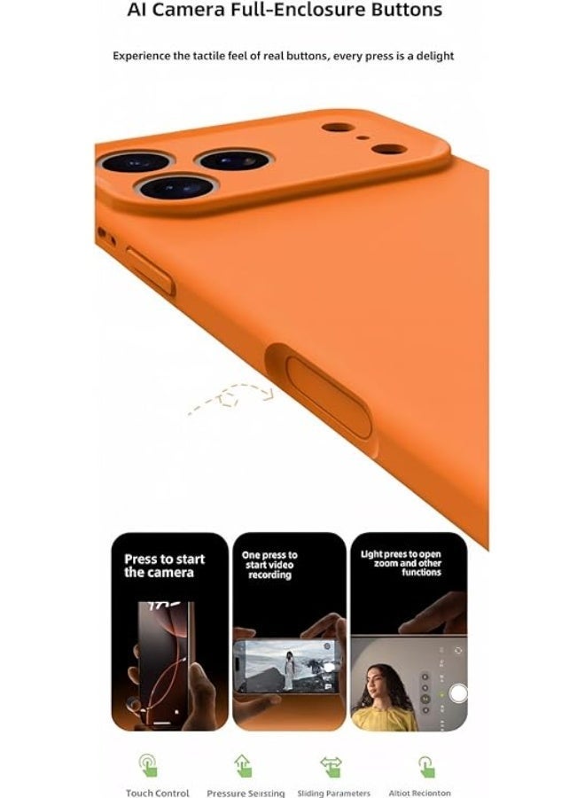 The new orange fashionable phone case is suitable for iPhone 17 Pro Max.Its design features anti drop and softness, providing additional protection - Image 3