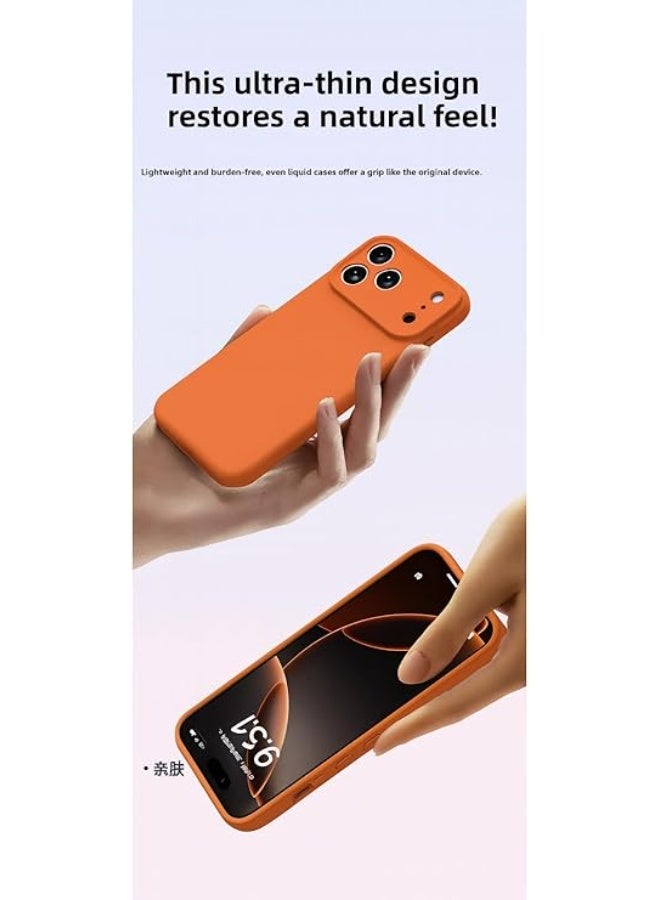 The new orange fashionable phone case is suitable for iPhone 17 Pro Max.Its design features anti drop and softness, providing additional protection - Image 4
