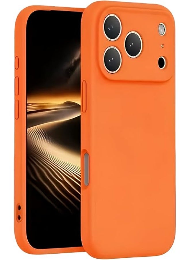 The new orange fashionable phone case is suitable for iPhone 17 Pro Max.Its design features anti drop and softness, providing additional protection - Image 1