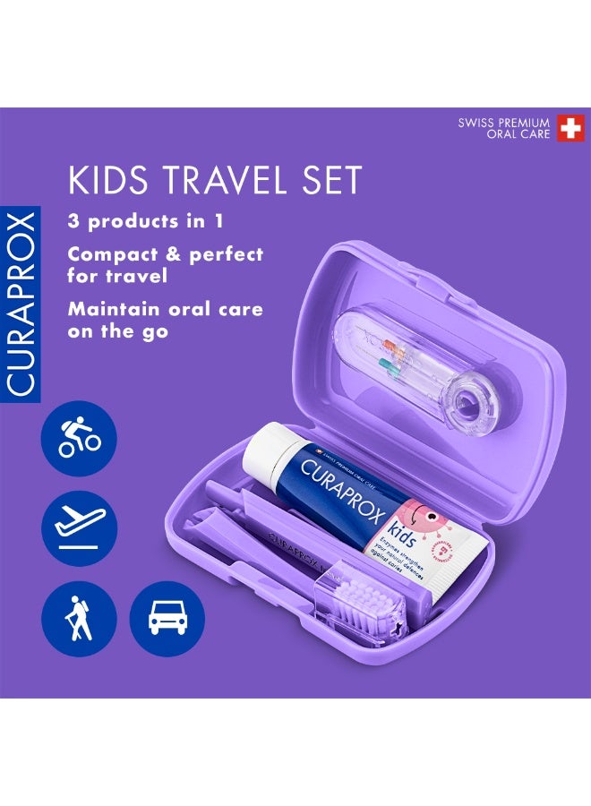 Curaprox Kids Travel Set Purple - Image 2