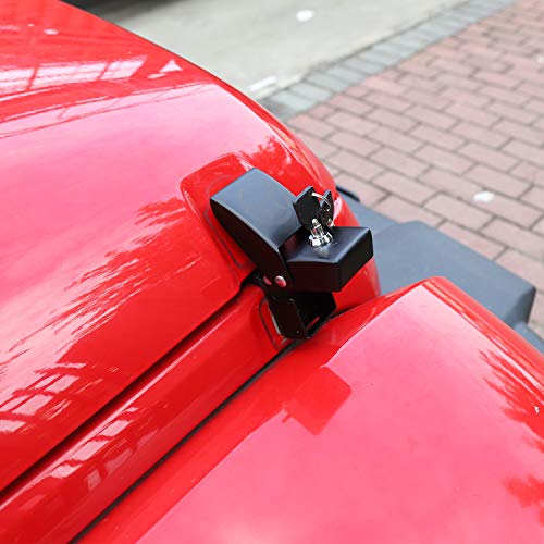 JeCar Hood Latches Locking Hood Catch Kit Aluminum Alloy Hood Locks Compatible with Jeep Wrangler 2007-2018 JK JKU, 2018-2023 JL JLU & 2020-2023 Gladiator JT, Skull Style - Image 5