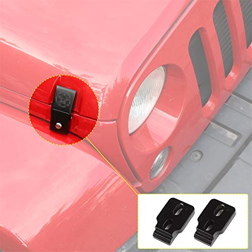 JeCar Hood Latches Locking Hood Catch Kit Aluminum Alloy Hood Locks Compatible with Jeep Wrangler 2007-2018 JK JKU, 2018-2023 JL JLU & 2020-2023 Gladiator JT, Skull Style - Image 4
