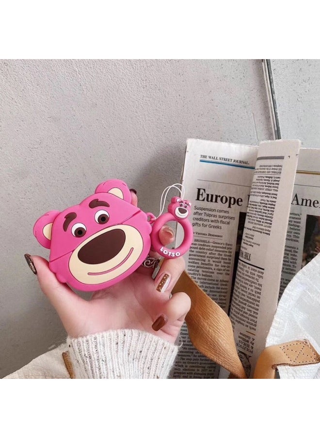 AirPods 4Th Generation Cartoon Silicone Soft Protective Cover Suitable For Apple Wireless Bluetooth Headphone Case Hot Sale In Foreign Trade-Color:O37 Model (with Ring)-Applicable Models:Airpods 4 (2024 Version)