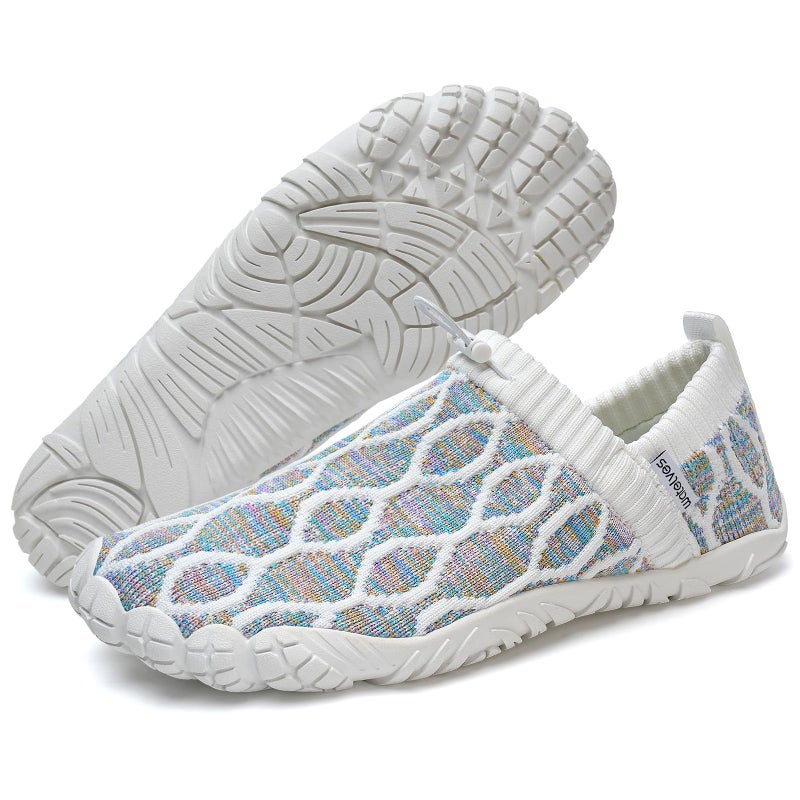 WateLves Barefoot Water Shoes Women Men Minimalist Comfortable Walking Shoes Beach Outdoor Running Sneakers (Mixed White,39) - Image 2