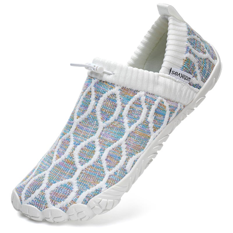 WateLves Barefoot Water Shoes Women Men Minimalist Comfortable Walking Shoes Beach Outdoor Running Sneakers (Mixed White,39) - Image 5