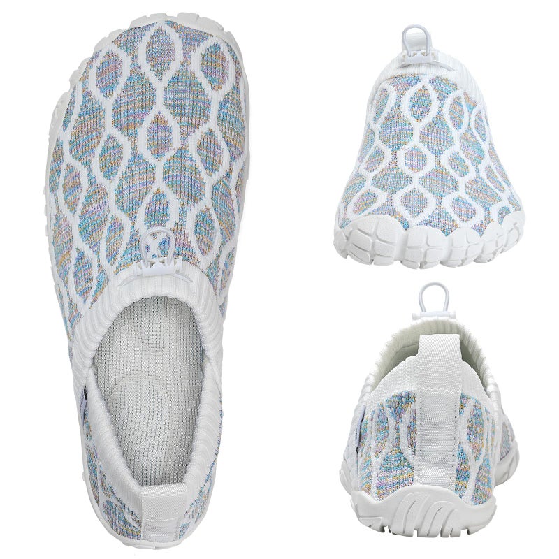 WateLves Barefoot Water Shoes Women Men Minimalist Comfortable Walking Shoes Beach Outdoor Running Sneakers (Mixed White,39) - Image 4