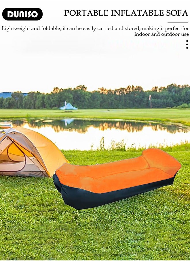 Inflatable Sofa, Single Folding Lazy Sofa, Outdoor Portable Travel Air Sofa Bed, Wilderness Camping Sleeping Bag, Inflatable Bed, for Travelling, Outdoor, Camping, Hiking, Beach Parties, Picnic - pzsku/Z3159CFB672F43095E0DAZ/45/1741253787/4326cc23-4911-4fcd-98a7-6e66156146d9