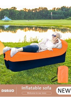 Inflatable Sofa, Single Folding Lazy Sofa, Outdoor Portable Travel Air Sofa Bed, Wilderness Camping Sleeping Bag, Inflatable Bed, for Travelling, Outdoor, Camping, Hiking, Beach Parties, Picnic