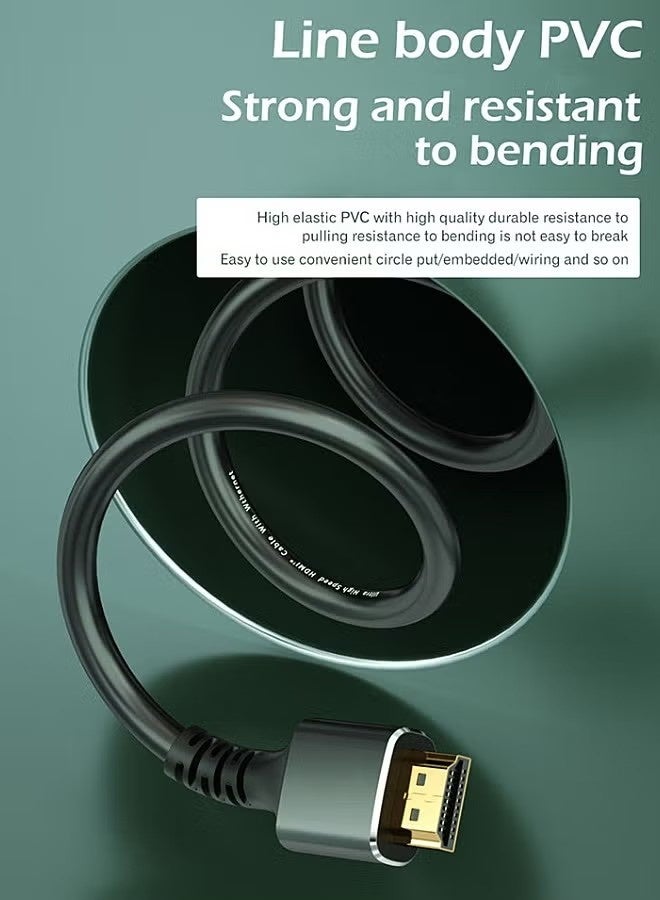 NIBEMINENT 2-Piece 8K HDMI 2.1 Cable - Support 8K@60Hz, 4K@120Hz, 2K@240Hz, 1080P@240Hz, 48Gbps, 3D, HDR, HDCP, eARC, Dolby - Ultra High Speed HDMI Cord for Laptop, Computer, Monitor, Projectors, TV, PS4, PS5, Xbox, Switch, HDTV - Image 5