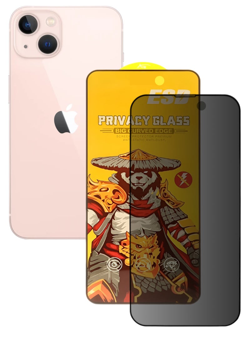 ESD Tempered Dustproof Privacy Glass Screen Protector Compatible For iPhone 13 - Image 1